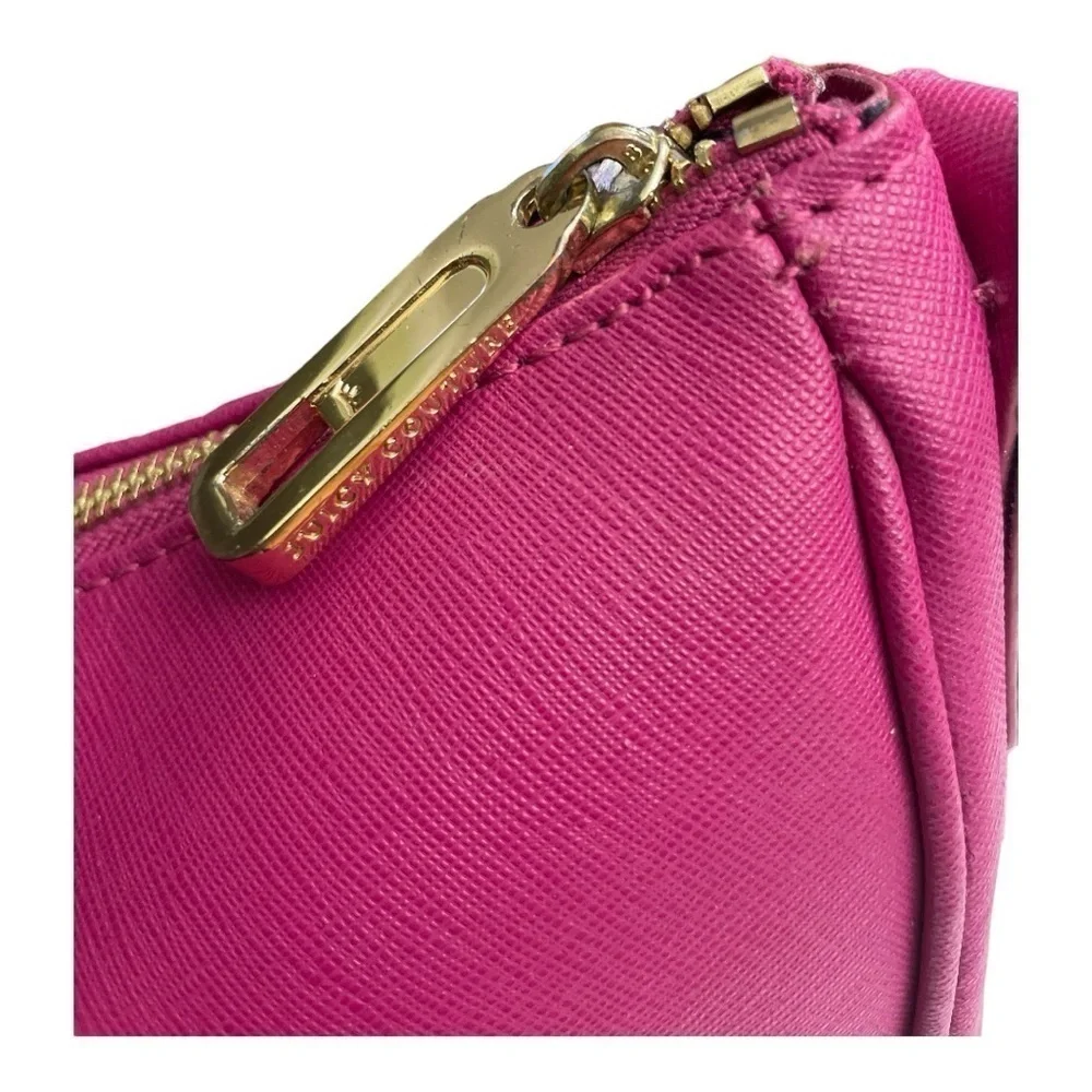 Juicy Couture Saffiano Pink Leather Hobo Bag
